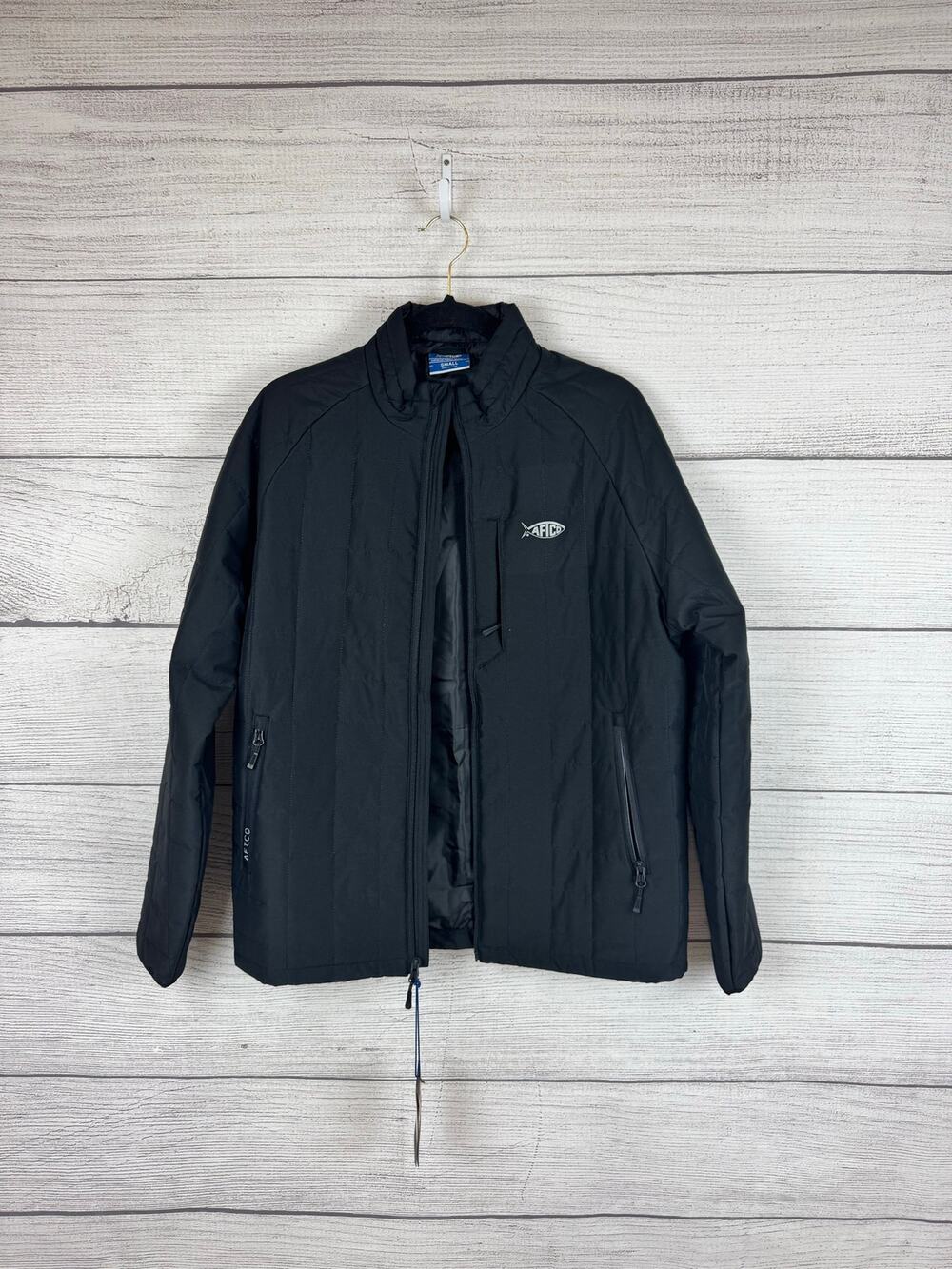 Aftco Men's Black Pufferfish 300 Insulated Zip Up Jacket Size Small